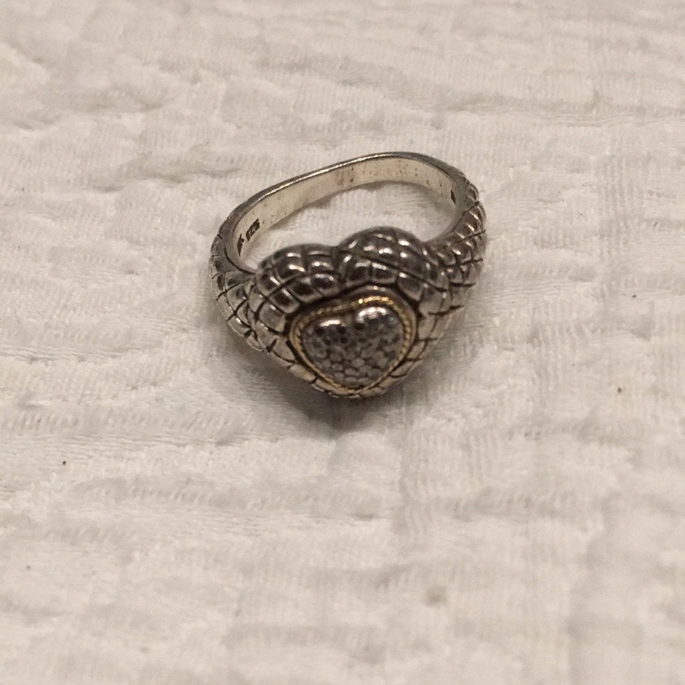 Effy Silver and white gold Ring with diamonds